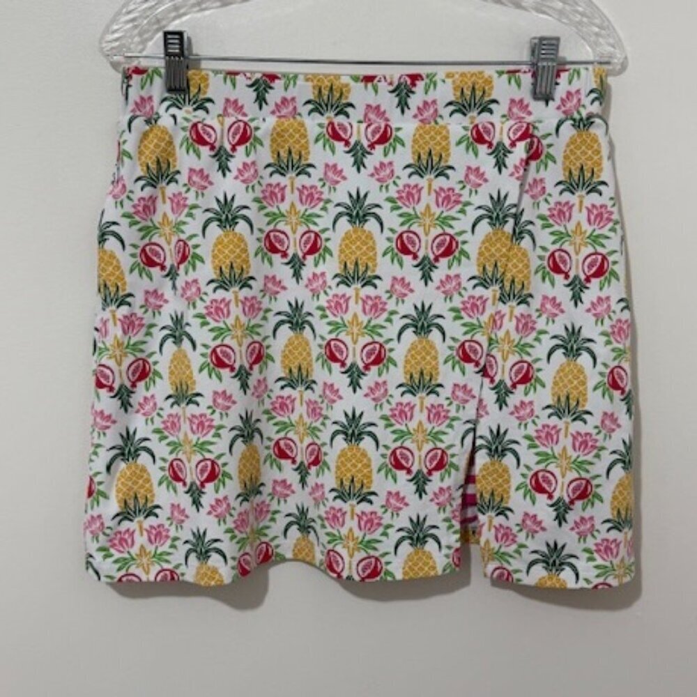 J. Mclaughlin Wavesong Skort Pineapple Striped Ca… - image 2